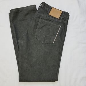 Crooks & Castles Button Fly Ratched Fit Jeans Taupe 36 Waist